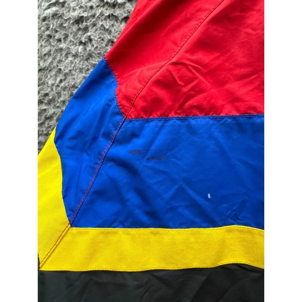 Polo Ralph Lauren Cookie Patch Striped Down Puffer Jacket Red Mens Size XL